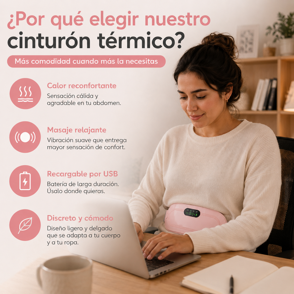 CINTURÓN ELÉCTRICO PARA CÓLICOS