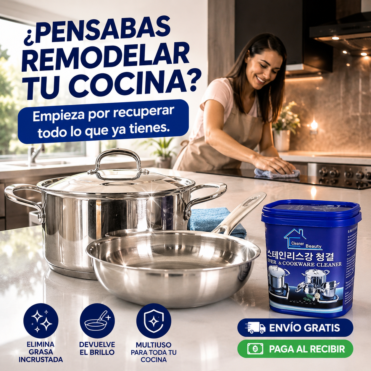 Pack 3x1 Pasta Mágica Limpiadora Multiusos
