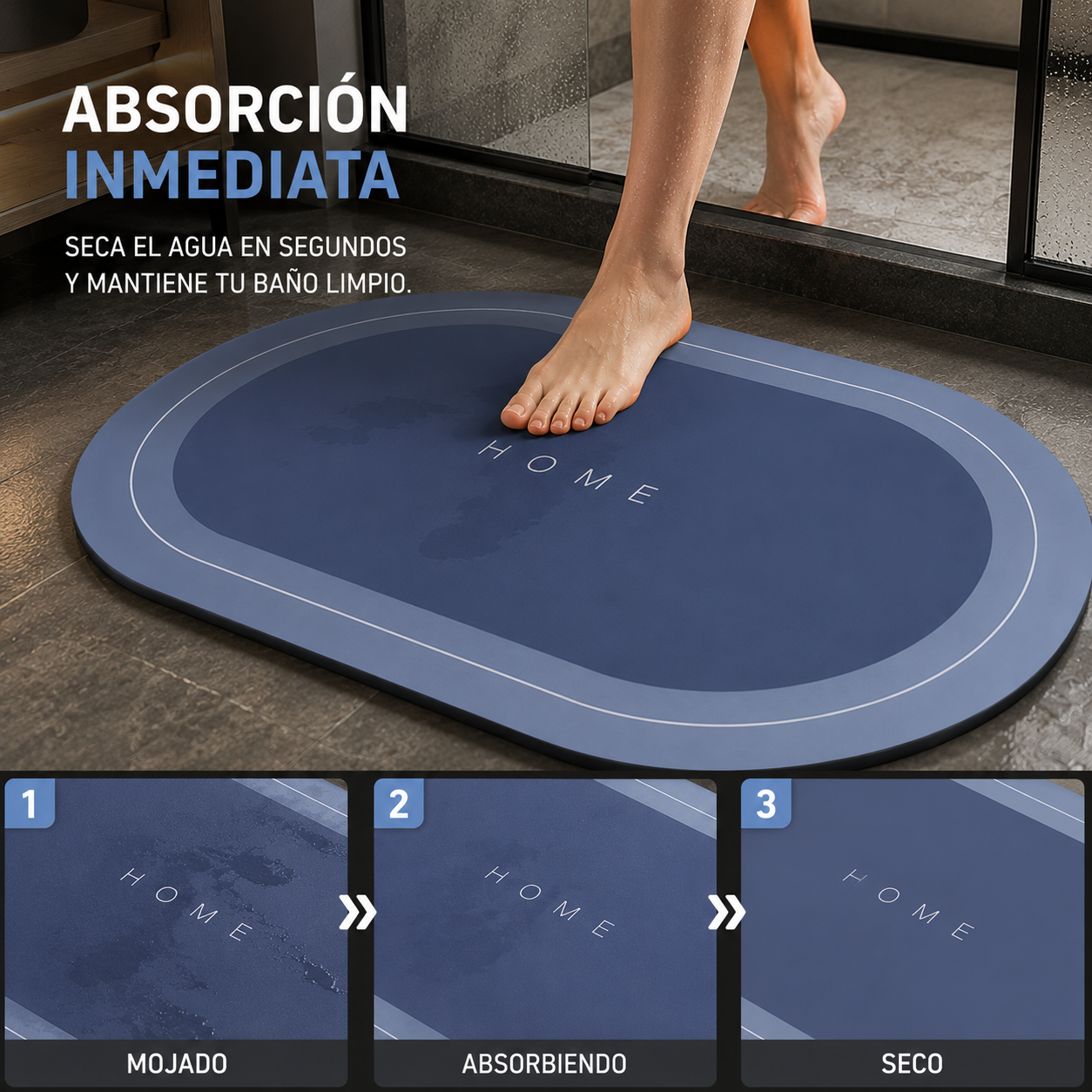 2x1 Tapete secado rápido