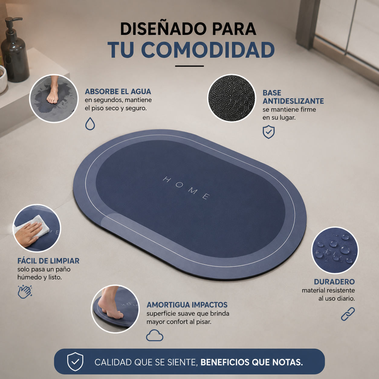 2x1 Tapete secado rápido