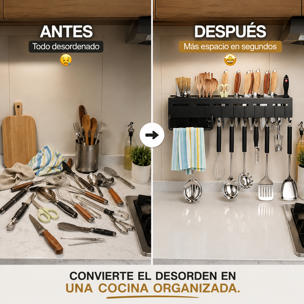Estante Organizador Porta Cuchillos 50cm
