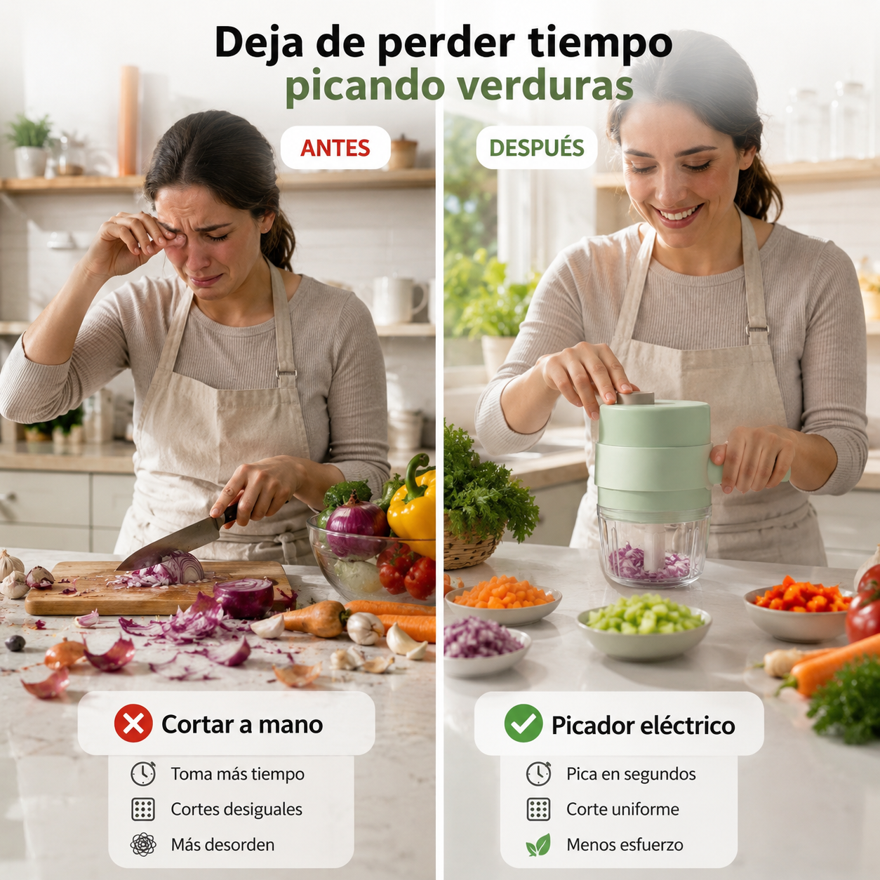 PICADOR ELÉCTRICO PORTÁTIL DE VERDURAS