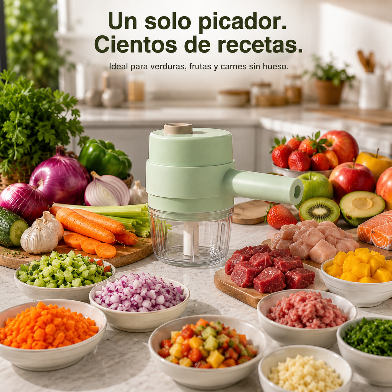 PICADOR ELÉCTRICO PORTÁTIL DE VERDURAS