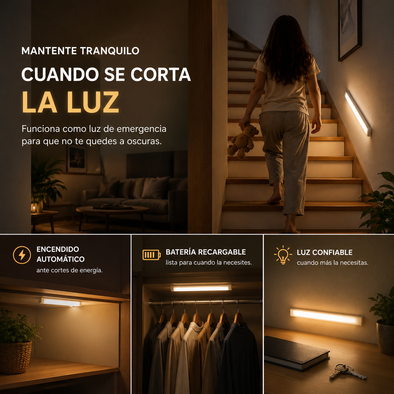BARRA LED CON SENSOR DE MOVIMIENTO